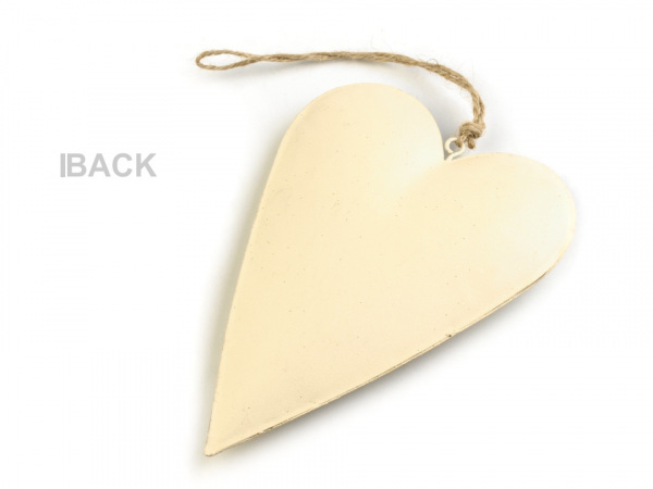 Vánoční kovové srdce 10x14,5 cm