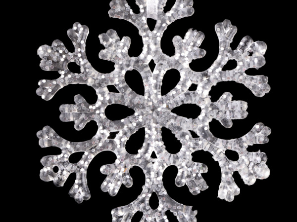 Vločka s glitry Ø8,5 cm