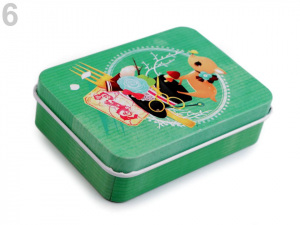 Plechová krabička na šití