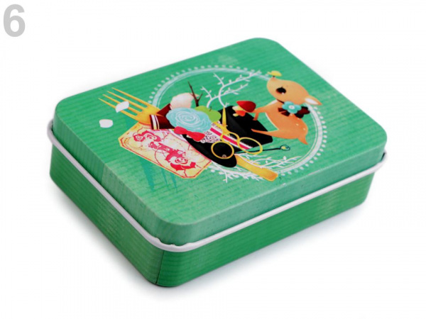 Plechová krabička na šití