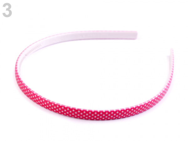 Plastová čelenka do vlasů s puntíky