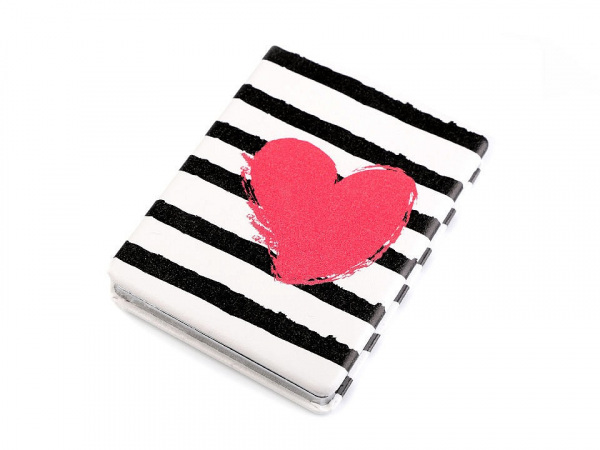 Kosmetické zrcátko srdce