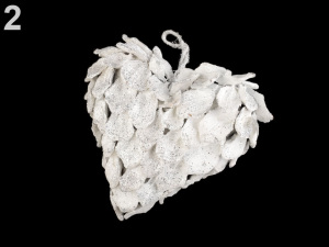 Vánoční dekorace stromeček, srdce