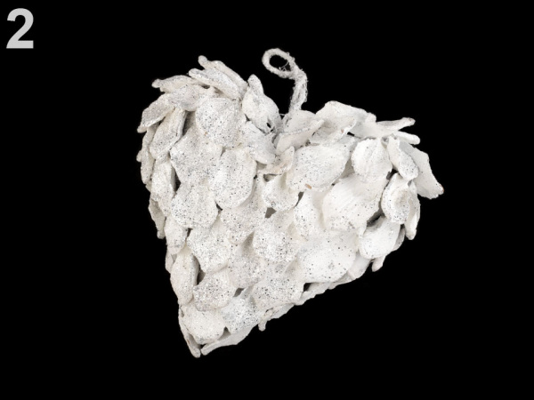 Vánoční dekorace stromeček, srdce