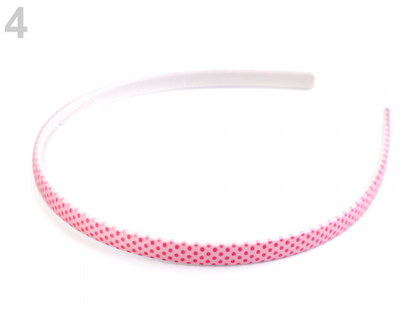 Plastová čelenka do vlasů s puntíky