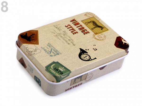 Plechová krabička na šití