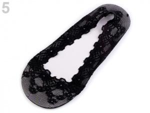 Ponožky do balerín celokrajkové s protiskluzem, bavlněné