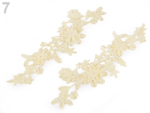 Krajková aplikace / vsadka 3D 10x28 cm