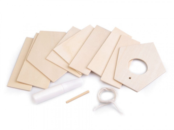 Kreativní sada - dřevěná ptačí budka