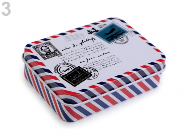 Plechová krabička na šití