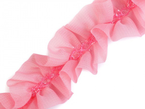 Oděvní prýmek šíře 40 mm s volánkem