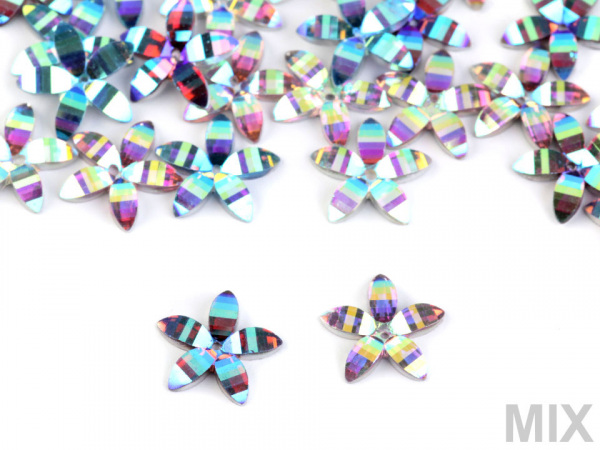 Broušený květ našívací Ø12 mm