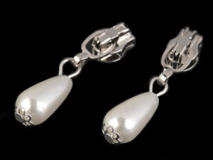 Jezdec ke spirálovým zipům 3 mm s perlou