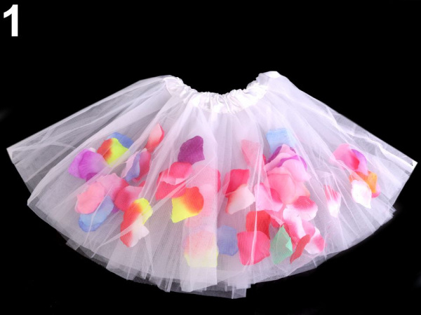 Karnevalová sukýnka s okvětními lístky