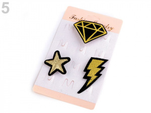 Textilní brož cupcake, srdce, plameňák