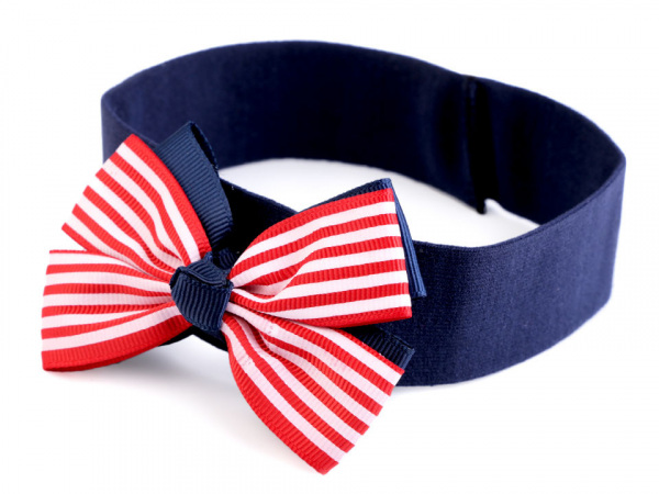 Dětská elastická čelenka do vlasů námořnická