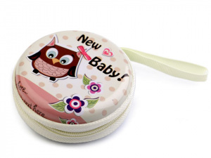 Kovové pouzdro Ø7 cm sova