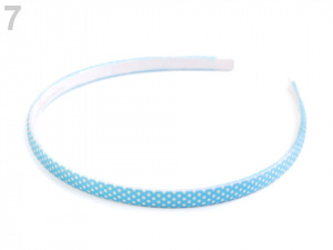 Plastová čelenka do vlasů s puntíky