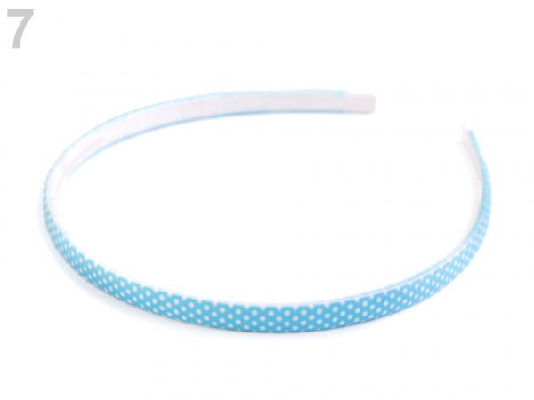 Plastová čelenka do vlasů s puntíky