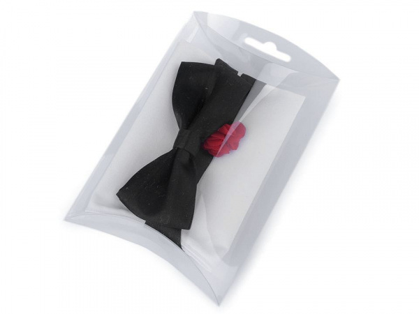 Sada - motýlek, kapesník, ozdoba do klopy