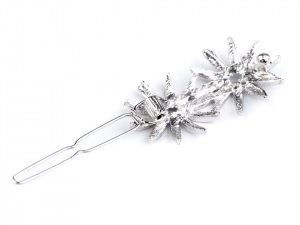 Štrasová sponka do vlasů květy