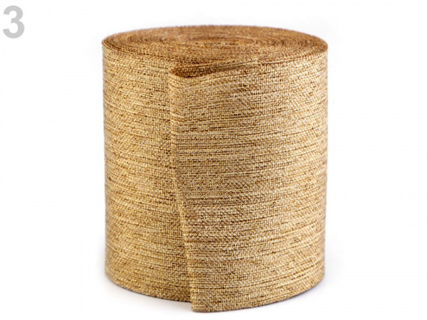 Řezaná stuha s lurexem šíře 60 mm