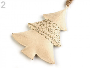 Kovová vánoční dekorace - srdce, stromeček, hvězda