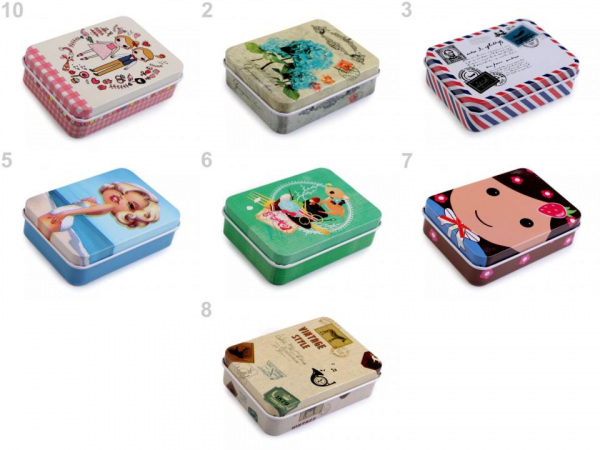 Plechová krabička na šití