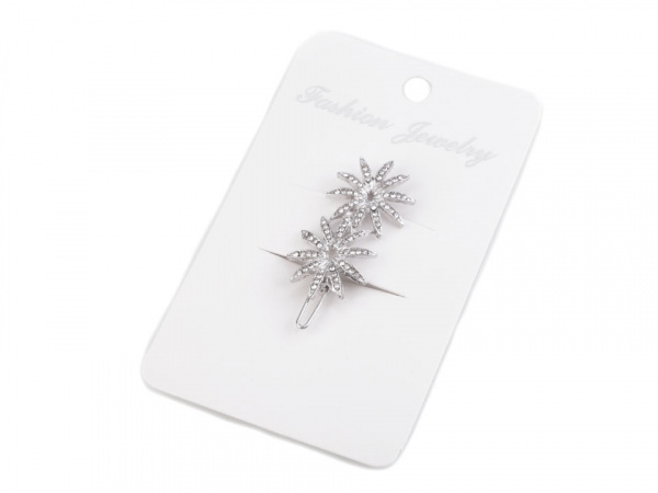 Štrasová sponka do vlasů květy