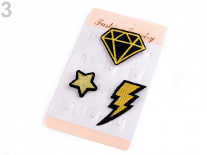 Textilní brož cupcake, srdce, plameňák