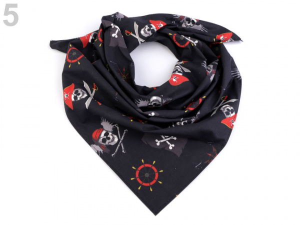 Bavlněný šátek pirát 65x65 cm
