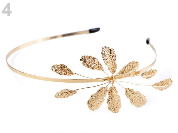 Kovová čelenka do vlasů s listy