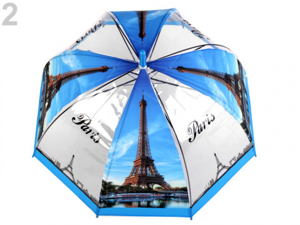 Dámský průhledný deštník Paříž