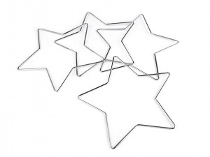 Kovová hvězda vánoční pro tvoření a lapače snů Ø20 cm
