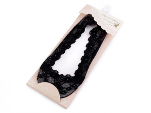 Ponožky do balerín celokrajkové s protiskluzem, bavlněné