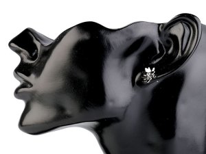 Náušnice květ z nerezové oceli