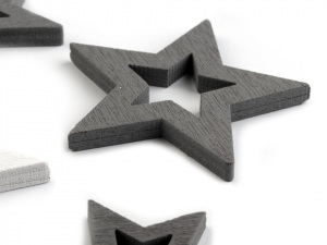 Dřevěné hvězdičky mix velikostí