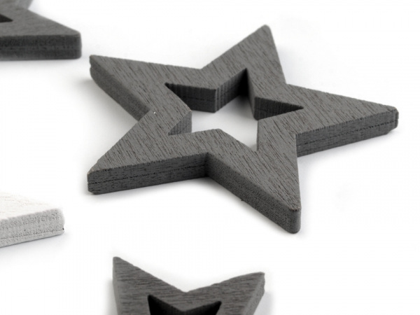 Dřevěné hvězdičky mix velikostí