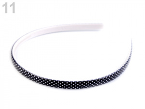 Plastová čelenka do vlasů s puntíky