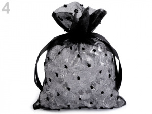 Dárkový pytlík s 3D puntíky / nopky 13x17,5 cm