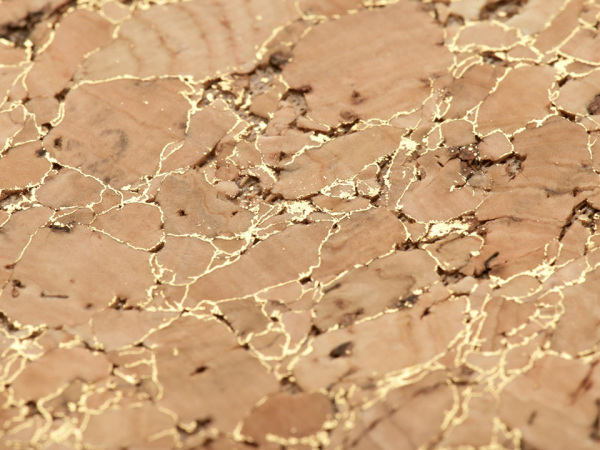 Korková látka / metráž se zlatým efektem