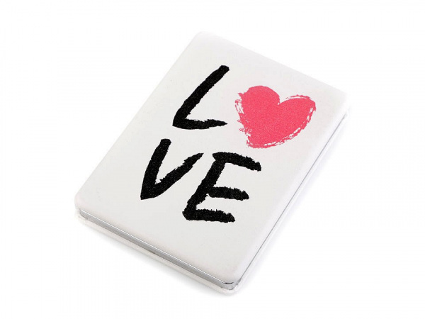 Kosmetické zrcátko srdce