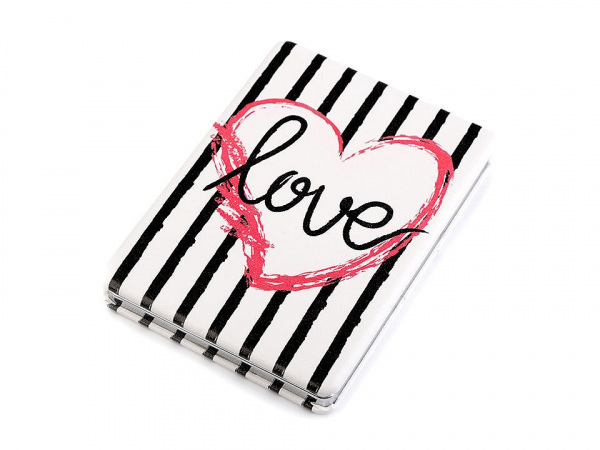 Kosmetické zrcátko srdce