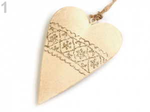 Kovová vánoční dekorace - srdce, stromeček, hvězda