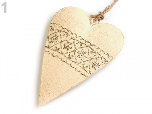 Kovová vánoční dekorace - srdce, stromeček, hvězda