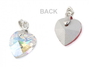 Přívěsek broušené srdce 14 mm