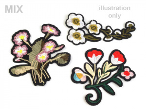 Nažehlovačka na rifle květy