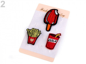 Textilní brož cupcake, srdce, plameňák