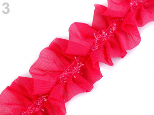 Oděvní prýmek šíře 40 mm s volánkem