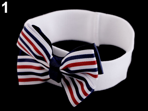 Dětská elastická čelenka do vlasů námořnická